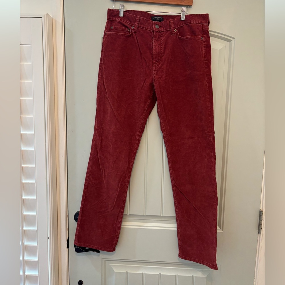 Banana Republic Men's Deep Red Corduroy Pants
